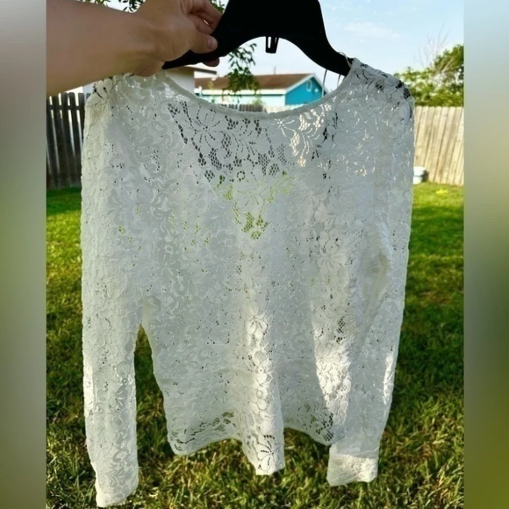 ZARA WOMAN NWT FW22 WHITE LACE PEPLUM TOP 8773/594